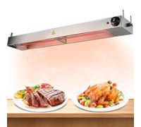 YAOYAOO Lampe Chauffante Cuisine Professionnelle, Commercial Lampe Chauffante Alimentaire, Acier Inoxydable Lampe Chauffe Plat Infrarouge, Equipement Restaurantlampe (120cm)