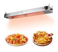 YAOYAOO Lampe Chauffante Cuisine, Professionnelle Lampe Chauffe Plat Infrarouge, Acier Inoxydable Lampe Chauffante Restaurant, Température Réglable 30-85 ℃ (60cm)