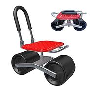 YAOYAOO Tabouret de Jardin avec roulettes, Siège de Jardin Mobile à Dossier Amovible avec Roues, Tabouret de Jardinage Siege 360° Rotation pour Le Travail de Squat, Charge : 190kg