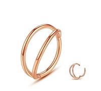 Yaoyaoyors Anneaux de nez - Anneaux de nez en acier chirurgical 316L 14 G/16 G/18 G/20 G à charnière en oxyde de zirconium pour septum, lèvre, cartilage, hélix, rook, tragus, daith 6 mm/8 mm/10 mm/12
