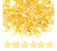 YAOYYG 100 Pièces Attaches Parisiennes, Métal Étoilé Brads, Attache Parisienne Scrapbooking, pour Scrapbooking Clips de Lettres Décorations Artisanales (Or)