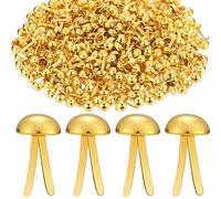YAOYYG 200 Pièces Attaches Parisiennes, Métal Ronde Brads, Attache Parisienne Scrapbooking, pour Scrapbooking Clips de Lettres Décorations Artisanales (Or)