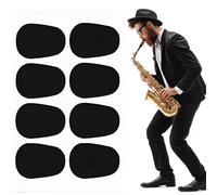 YAOYYG 8pcs Saxophone Tooth Pads, Tooth Pads, Mouthpiece Cushions, Mouthpiece Cushion for Alto Saxophone, Oval Rubber Mouthpiece Patches, Silicone Stickers for Amateurs and Professionals, 0.8mm Thick
