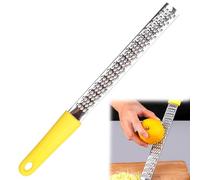 YAOYYG Râpe à Fromage, Zesteur d'Agrumes & Râpe à Fromage Manuelle, Râpe À Fromage Manuelle en Acier inoxydable, Zesteur Professionnel (Jaune)