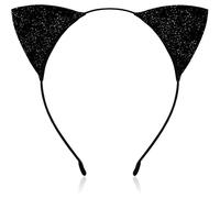 YAOYYG Serre-Tête Avec Oreilles de Chat, Hair Accessory, Cat Ears Headband for Women and Girls Cute Accessory for Carnival, Noir