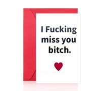 yaozeio Carte cadeau amusante pour meilleure amie pour Bestie Bff I Miss You carte pour âme sœur, cadeau de Noël, d'anniversaire pour relation longue distance, déménagement, cadeau pour collègue