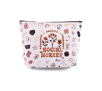 yaozeio Trousse de maquillage pour femme - Cadeau pour travailleurs sociaux, bénévoles, retraite, cadeau d'anniversaire pour collègues, bénévoles, maquillage avec fermeture éclair