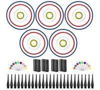YAOZUP 179 Pièces Jeu D'accessoires de Fléchettes, 25 Anneaux D'entraînement de Fléchettes Ressentis 40 épingles 4 Aiguiseur de Fléchettes et 100 2BA Pointes de Fléchettes Souples Noires