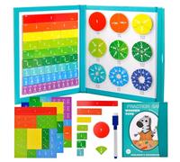 YAOZUP Fraction Game, Jeu Magnétique de Fractions, Jeu de Fractions Magnétiques, Jeux éducatifs Mathématiques, Fractions Magnétiques, Jouet Mathématiques Montessori, à Partir de 7 Ans