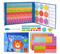 YAOZUP Fraction Game, Jeu Magnétique de Fractions, Jeu de Fractions Magnétiques, Jeux éducatifs Mathématiques, Fractions Magnétiques, Jouet Mathématiques Montessori, à Partir de 7 Ans