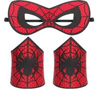 Yapartifa Masque d'araignée pour enfants - Masque d'araignée d'Halloween avec bracelets pour garçons fête cosplay