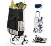 Yapasopu Chariot de Courses Solide Pliable Caddie de Courses 3 Roues Diable Escalier 3 en 1 Sac d'isolation Portable Grande Capacité de 32L Charge Max 30kg