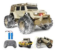 Yapasopu Coche de juguete a Control remoto de 2.4 GHz, camión de juguete Con alcance de 45 m, coche todoterreno RC, vehículo Impermeable Con 2 baterías, juguete Para niños de 6 a 12 años