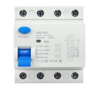 Yapasopu Fi Circuit Breaker 40A 30MA 4 broches Type B Protection d'étanchéité 10KA de court-circuit pour les chargeurs EV Chargers Systems Systems & Inverters