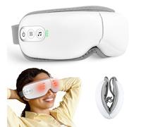 Yapasopu Masque de sommeil électrique 4 en 1, avec chaleur, massage, vibrations, musique et ajustement réglable, masseur oculaire pour la relaxation de la fatigue oculaire, yeux secs, cernes