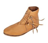 YAPAZULU Bottes Courtes Médiévales pour Homme Chaussures Style Renaissance avec Lacets Bottines Rétro en Cuir Synthétique et Robustes pour Le Théâtre Ou Le Quotidien