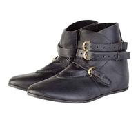 YAPAZULU Bottines Médiévales pour Homme Style Vikings Rétro Pointu avec Boucles Chaussures de Gothique en Cuir Robuste Antidérapantes pour Fêtes Costumes Théâtre et Usage Quotidien Mode