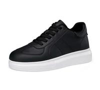 YAPAZULU Chaussures de Marche Blanches pour Homme Baskets Montantes Style Couple Sneakers Décontractées avec Semelle +10cm Design Épuré et Élégant Amorti Souple Chaussures de Loisir