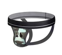 YAPAZULU String Double Camouflage pour Homme sous-Vêtement Sexy en Mesh Résille Culotte Échancrée Style Militaire Vêtement Intime Audacieux pour Hommes Tenue de Soirée Lingerie Masculine