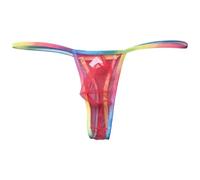 YAPAZULU String Transparent pour Homme sous-Vêtement Sexy à Taille Basse Culotte Échancrée Extensible Vêtement Intime Moulant Lingerie Masculine Audacieuse Tenue de Soirée