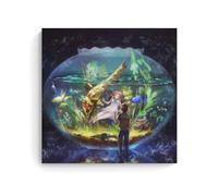 YAPING Anime Girl in The Fish Tank Poster Décoration 16 x 16 pouces (40 x 40 cm)