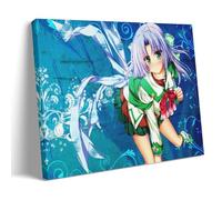 YAPING Anime Girl Posing on The Roadside Porch, 30 x 45 cm