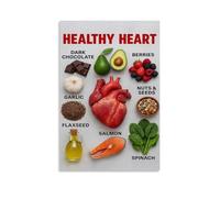 YAPING Healthy Heart Food Guide Impression sur toile 30 x 45 cm