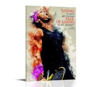 YAPING Rafael Nadal's Citations célèbres pour chambre à coucher 30 x 45 cm