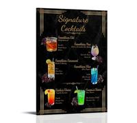 YAPING Recette de cocktail signature - Impression sur toile - 30 x 45 cm