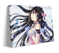YAPING Tableau mural moderne Anime Girl Looking at The Sky Home Kitchen Dormitory Kids Room 60 x 90 cm