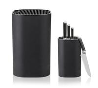 YapitHome Bloc Couteaux Cuisine Noir Porte Couteau Range Couteaux Porte-couteau Universel pour Toutes Sortes(22x14x14cm)