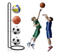 YapitHome Porte Ballon Basket Amovible Rangement Ballon Vertical 4ème Étage Vertical Ball Storage pour Ballons de Sport,Basket-Ball,Football,Volley-Ball