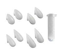 YAPKOLV 4 Paires de Dents de Vampire pour Costume, 4 Tailles de Crocs en Résine Dentaire avec Colle, pour Fêtes, Carnaval, Cadeaux d'Halloween