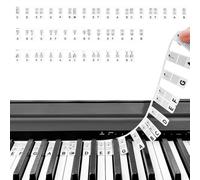 YAPKOLV Guide de Notation Piano Apprendre Débutant Étiquettes de Touche Piano Silicone Détachable (61 Touches)