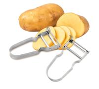 YAPKOLV Lot de 2 Éplucheur Universel, Double tranchant avec lame pivotante, Extra, Econome Inox, Manuel Pomme de Terre, Légume et Fruits, Asperges, Poignée Ergonomique, Couteau Cuisine