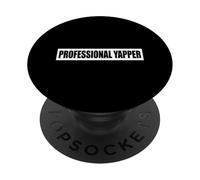 Yapper Professional Talkative Gen Z Meme Bold Text PopSockets PopGrip Adhésif