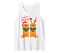 Yappy Holidays Golden Retriever Christmas Dog Lover Débardeur