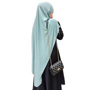 Yaqeen Jersey Khimar Hijab long pour musulmans, coupe diamant, foulard, lycra, robe de prière, écharpes musulmanes, pistache, taille unique