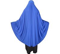 Yaqeen Khimar de prière une pièce en lycra extensible, taille XL, bleu, XL