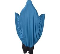 Yaqeen Khimar de prière une pièce en lycra extensible, taille XL, pétrole, XL