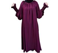 Yaqeen Robe de prière islamique Nidha de qualité supérieure - Idéale pour les loisirs, la mosquée, la Madrassa, le Ramadan, l'Aïd, le Hajj, la Umrah, bordeaux, taille unique