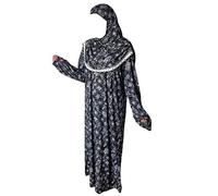 Yaqeen Robe de prière islamique - Noir - Taille Unique