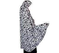 Yaqeen XL Khimar - Hijab long pour femme musulmane - 1 pièce - Écharpe de tête extensible en matériau Lycra - Chadors Arabie - Robe de prière islamique - Châles musulmans - Couverture du corps, blanc