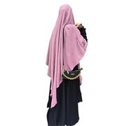 Yaqeen XL Khimar Triangle Long Hijab pour musulman une pièce Tissu crêpe doux Matériau Chadors Arabie Robe de prière islamique Châles musulmans