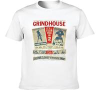 YAQINUO Grindhouse Double Feature Planet Terror Death Proof T-Shirt White XL