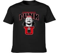 YAQINUO Hardcore Students Terry Funk Living Legends Wrestler Fan T-Shirt Black M