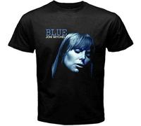 YAQINUO Joni Mitchell Blue Canadian Singer Songwriter Men's T Shirt Black XXL