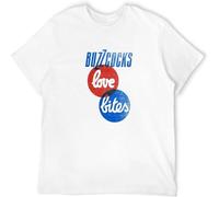 YAQINUO Men's Buzzcocks 'Love Bites' T Shirt Casual Graphic Tops White XXL