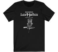 YAQINUO Men's Vintage Looking Brasserie Les Halles T Shirt Anthony Bourdain's Old Restaurant Black M