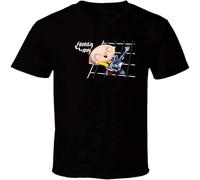 YAQINUO Stewie Griffin T-Shirt Stewie Playing Guitar Hero Funny Black M